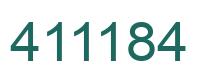 Number 411184 green image