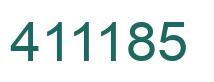 Number 411185 green image