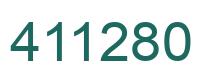 Number 411280 green image