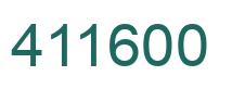 Number 411600 green image