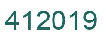 Número 412019 imagen verde