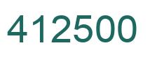 Number 412500 green image