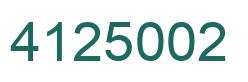 Número 4125002 imagen verde