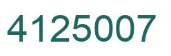 Número 4125007 imagen verde