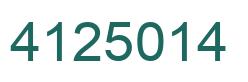 Number 4125014 green image