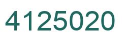 Número 4125020 imagen verde