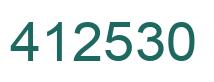 Number 412530 green image