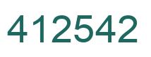 Number 412542 green image