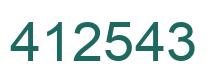 Number 412543 green image