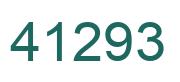 Number 41293 green image