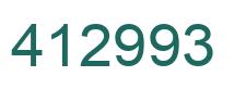 Number 412993 green image