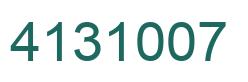 Number 4131007 green image