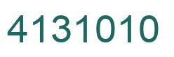 Number 4131010 green image