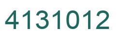 Number 4131012 green image