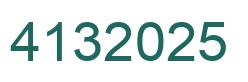 Number 4132025 green image