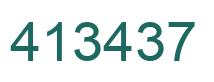 Number 413437 green image