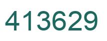 Number 413629 green image