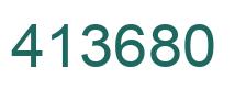 Number 413680 green image