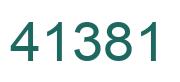 Número 41381 imagen verde