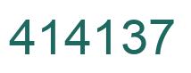 Number 414137 green image