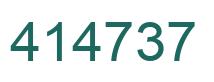 Number 414737 green image