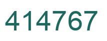 Number 414767 green image