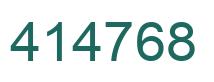 Number 414768 green image