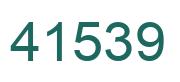Number 41539 green image