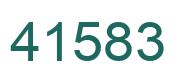Number 41583 green image