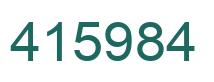 Number 415984 green image