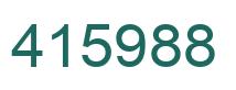 Number 415988 green image