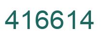 Number 416614 green image