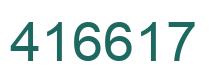 Number 416617 green image