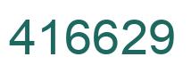 Number 416629 green image
