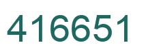 Number 416651 green image
