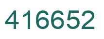 Number 416652 green image