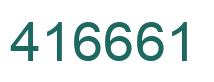 Number 416661 green image