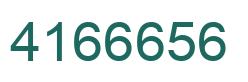 Number 4166656 green image