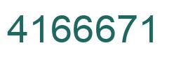 Number 4166671 green image
