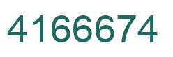 Number 4166674 green image
