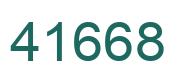 Number 41668 green image