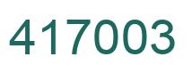 Number 417003 green image