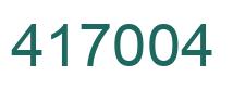 Number 417004 green image