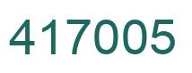 Number 417005 green image