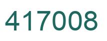 Number 417008 green image