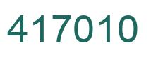 Number 417010 green image