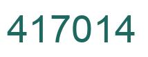 Number 417014 green image