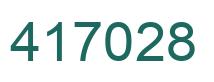 Number 417028 green image