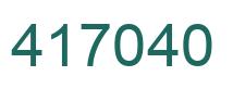 Número 417040 imagen verde