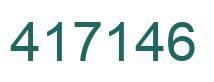 Number 417146 green image